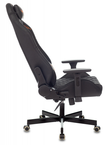Кресло игровое Knight Rampart черный ромбик эко.кожа с подголов. крестовина металл фото 5