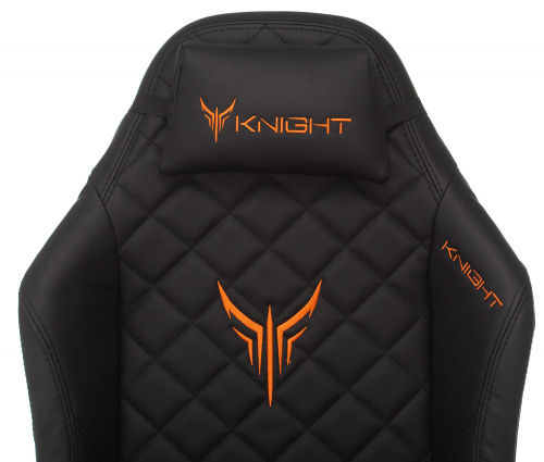 Кресло игровое Knight Rampart черный ромбик эко.кожа с подголов. крестовина металл фото 8