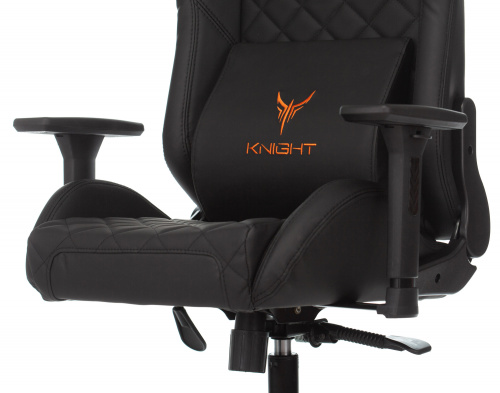Кресло игровое Knight Rampart черный ромбик эко.кожа с подголов. крестовина металл фото 10