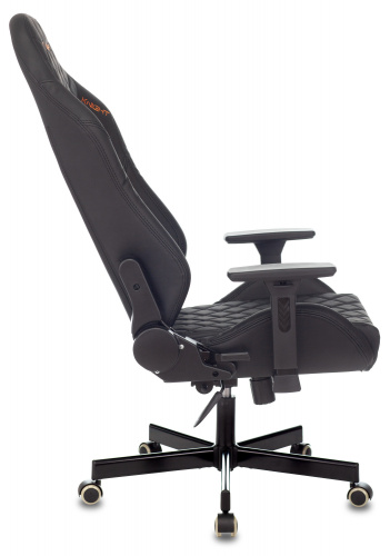 Кресло игровое Knight Rampart черный ромбик эко.кожа с подголов. крестовина металл фото 17