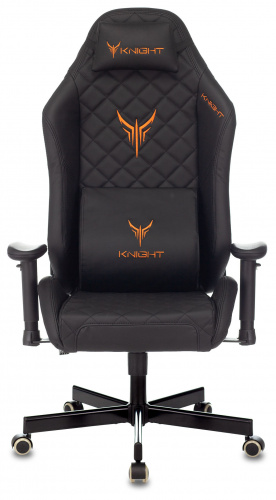 Кресло игровое Knight EXPLORE черный ромбик эко.кожа с подголов. крестовина металл фото 2