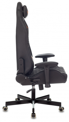 Кресло игровое Knight EXPLORE черный ромбик эко.кожа с подголов. крестовина металл фото 3