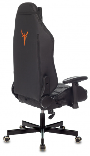Кресло игровое Knight EXPLORE черный ромбик эко.кожа с подголов. крестовина металл фото 4