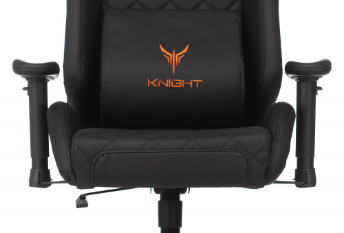 Кресло игровое Knight EXPLORE черный ромбик эко.кожа с подголов. крестовина металл фото 7