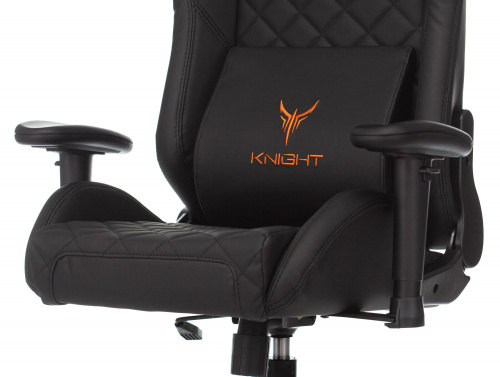 Кресло игровое Knight EXPLORE черный ромбик эко.кожа с подголов. крестовина металл фото 10
