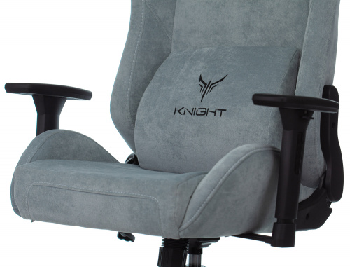 Кресло игровое Knight N1 Fabric серо-голубой Light-28 с подголов. крестовина металл фото 7