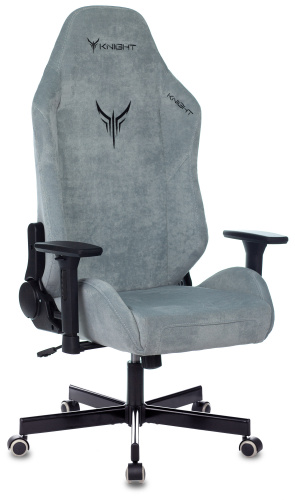 Кресло игровое Knight N1 Fabric серо-голубой Light-28 с подголов. крестовина металл фото 11