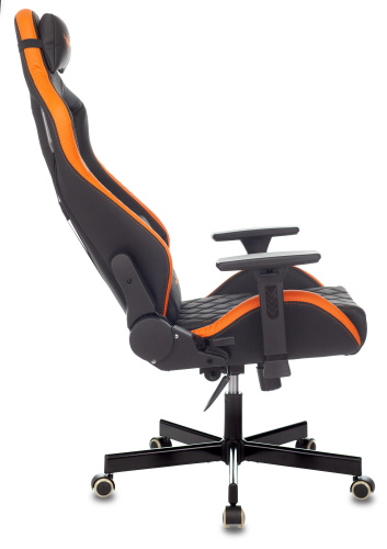 Кресло игровое Knight Outr er черный/оранжевый ромбик эко.кожа с подголов. крестовина металл фото 5
