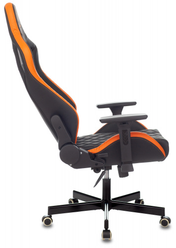 Кресло игровое Knight Outr er черный/оранжевый ромбик эко.кожа с подголов. крестовина металл фото 7