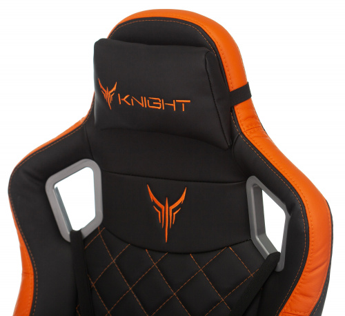 Кресло игровое Knight Outr er черный/оранжевый ромбик эко.кожа с подголов. крестовина металл фото 11