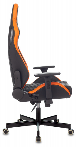 Кресло игровое Knight Outr er черный/оранжевый ромбик эко.кожа с подголов. крестовина металл фото 16