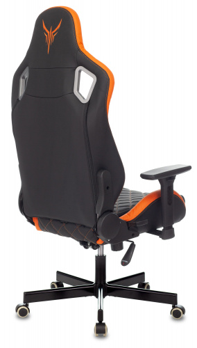 Кресло игровое Knight Outr er черный/оранжевый ромбик эко.кожа с подголов. крестовина металл фото 17