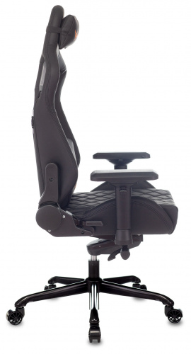 Кресло игровое Knight TITAN черный ромбик эко.кожа с подголов. крестовина металл фото 3