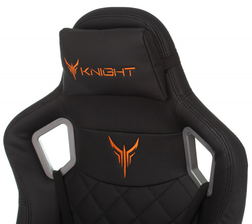 Кресло игровое Knight TITAN черный ромбик эко.кожа с подголов. крестовина металл фото 10