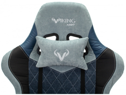 Кресло игровое Бюрократ VIKING 7 KNIGHT BL FABRIC синий текстиль/эко.кожа крестовина металл [1382454] фото 13