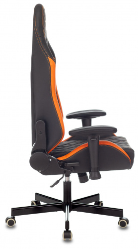 Кресло игровое Knight Explore черный/оранжевый ромбик эко.кожа с подголов. крестовина металл фото 17