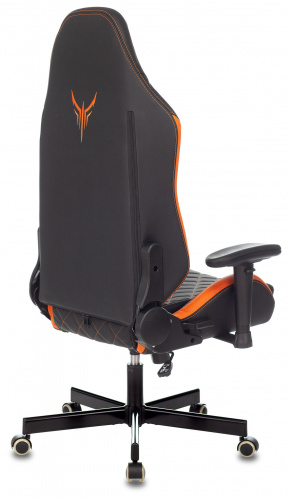 Кресло игровое Knight Explore черный/оранжевый ромбик эко.кожа с подголов. крестовина металл фото 18