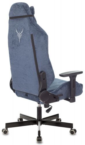 Кресло игровое Knight N1 Fabric синий Light-27 с подголов. крестовина металл фото 3