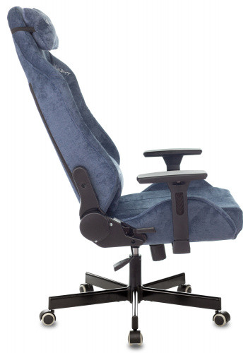 Кресло игровое Knight N1 Fabric синий Light-27 с подголов. крестовина металл фото 4