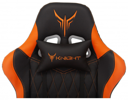 Кресло игровое Knight ARMOR черный/оранжевый ромбик эко.кожа с подголов. крестовина металл фото 7