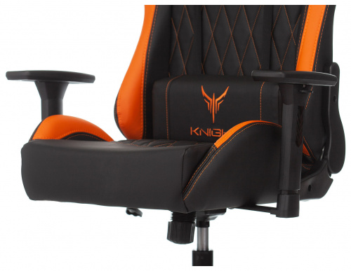 Кресло игровое Knight ARMOR черный/оранжевый ромбик эко.кожа с подголов. крестовина металл фото 9