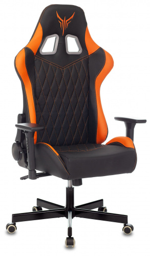 Кресло игровое Knight ARMOR черный/оранжевый ромбик эко.кожа с подголов. крестовина металл фото 12