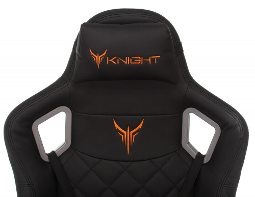 Кресло игровое Knight Outr er черный ромбик эко.кожа с подголов. крестовина металл фото 7