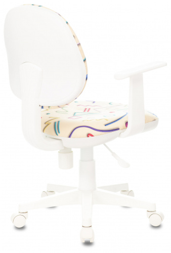 Кресло детское Бюрократ CH-W356AXSN песочный Sticks 02 крестовина пластик пластик белый фото 4