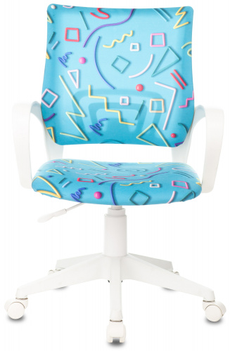 Кресло детское Бюрократ KD-W4 голубой Sticks 06 крестовина пластик белый пластик белый фото 2