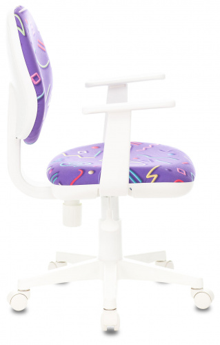 Кресло детское Бюрократ CH-W356AXSN фиолетовый Sticks 08 крестовина пластик пластик белый фото 3