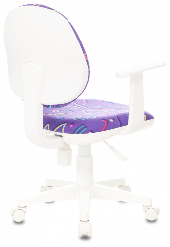 Кресло детское Бюрократ CH-W356AXSN фиолетовый Sticks 08 крестовина пластик пластик белый фото 4