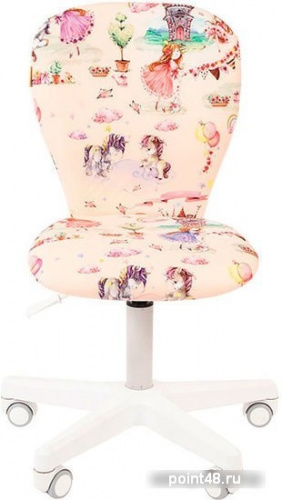 Кресло детское Chairman Kids 105, PL белый, ткань велюр, принцессы, регулировка по высоте, без подл. фото 2