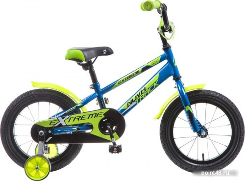 Купить Детский велосипед Novatrack Extreme 14 (синий/зеленый, 2019) в Липецке на заказ