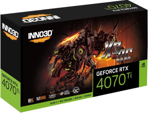 Видеокарта Inno3D GeForce RTX 4070 Ti X3 OC N407T3-126XX-186148N фото 3