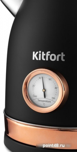 Купить Чайник электрический Kitfort KT-6102-2 1.7л. черный (корпус: нержавеющая сталь) в Липецке фото 2
