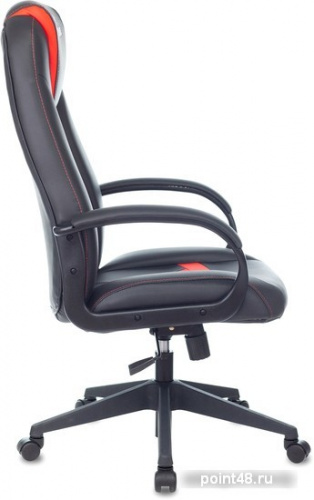 Кресло игровое Zombie 8 черный/красный эко.кожа крестовина пластик фото 3