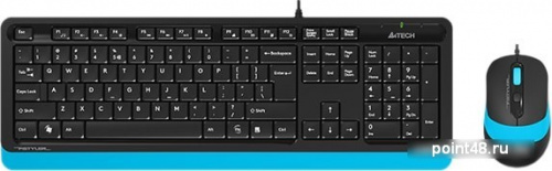 Купить Клавиатура + мышь A4 Fstyler F1010 клав:черный/синий мышь:черный/синий USB Multimedia в Липецке