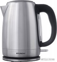 Купить Чайник электрический Hyundai HYK-S2030 1.7л. 2200Вт серебристый матовый/черный (корпус: металл) в Липецке