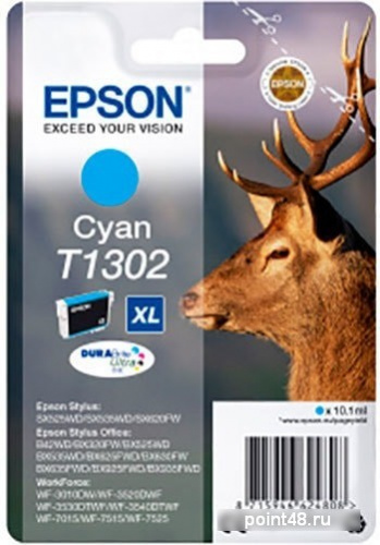 Купить Картридж струйный Epson T1302 C13T13024012 голубой (10.1мл) для Epson B42WD в Липецке