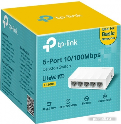 Купить Коммутатор TP-Link LS1005 5x100Mb неуправляемый в Липецке фото 2