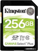 Купить Флеш карта SDXC 256Gb Class10 Kingston SDS2/256GB Canvas Select Plus w/o adapter в Липецке