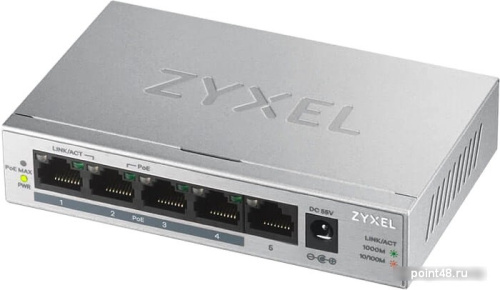 Купить Коммутатор Zyxel GS1005HP-EU0101F 5G 4PoE+ 60W неуправляемый в Липецке