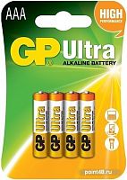 Купить Батарея GP Ultra Alkaline 24AU LR03 AAA (4шт) в Липецке