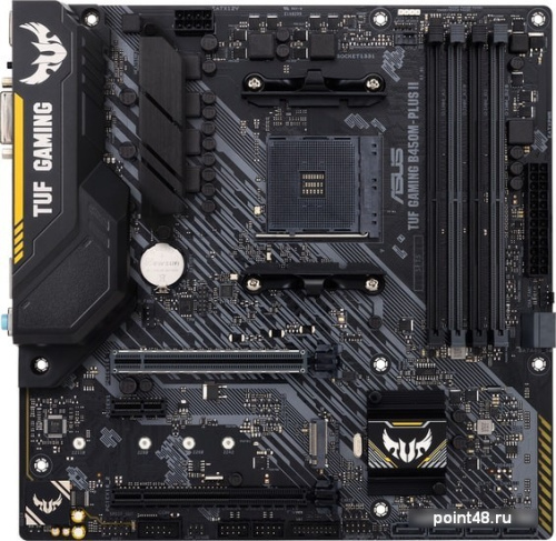 Материнская плата Asus TUF GAMING B450M-PLUS II Soc-AM4 AMD B450 4xDDR4 mATX AC`97 8ch(7.1) GbLAN RAID+DVI+HDMI