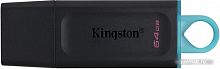 Купить Флеш Диск Kingston 64Gb DataTraveler Exodia DTX/64GB USB3.1 черный/голубой в Липецке