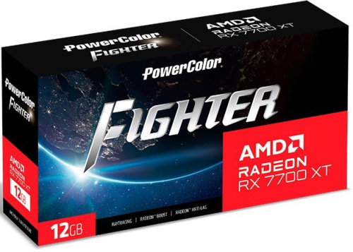 Видеокарта PowerColor Fighter Radeon RX 7700 XT 12GB GDDR6 RX 7700 XT 12G-F/OC фото 3