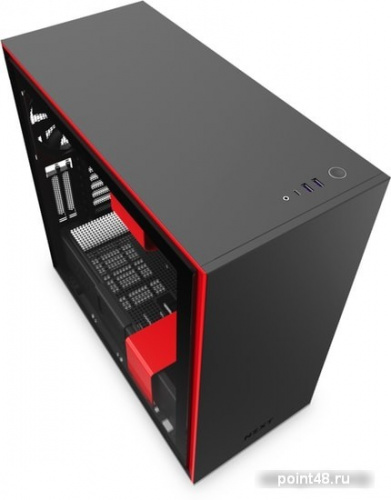 Корпус NZXT H710i CA-H710i-BR черный/красный без БП E-ATX 3x120mm 2xUSB3.0 1xUSB3.1 audio bott PSU фото 3