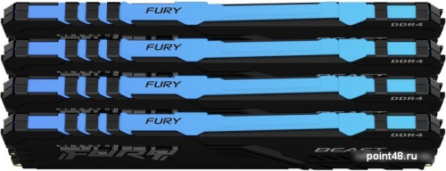 Оперативная память Kingston FURY Beast RGB 4x8GB DDR4 PC4-28800 KF436C17BBAK4/32 фото 2