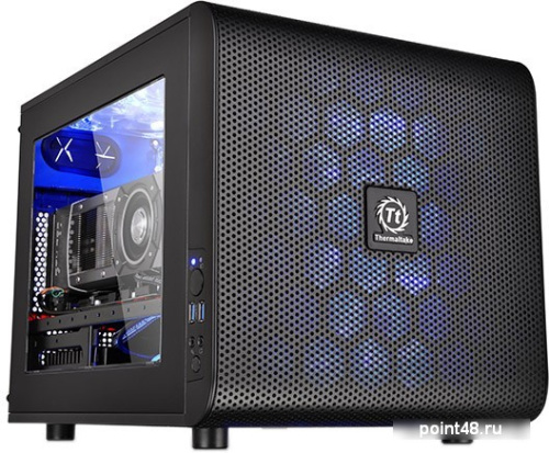 Корпус Thermaltake Core V21 черный w/o PSU mATX 11x120mm 7x140mm 1x200mm 2xUSB3.0 audio bott PSU