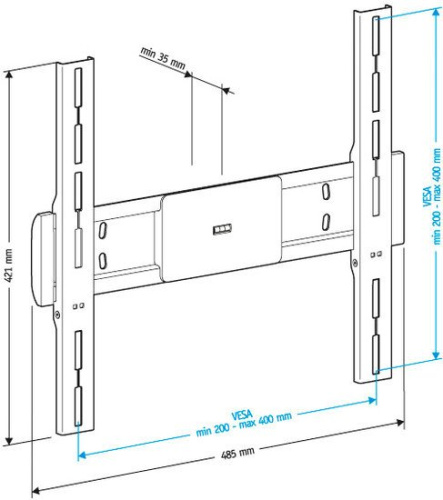 Купить Кронштейн HOLDER LCD-F4611, телевизионный, 32 - 65, до 40кг, черный в Липецке фото 2